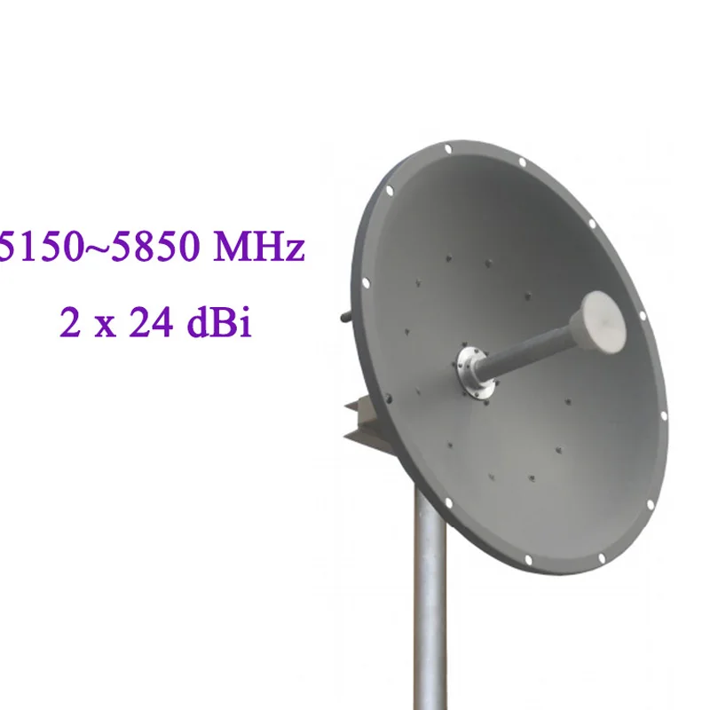 Mimo Dual Polarity Base Station, Dish Antenna for Remote Signal Transmission, WiFi 6, 5.8GHz, 48dBi, 5GHz