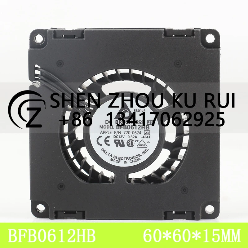 

Delta BFB0612HB-4F41 24V 48V DC12V 0.32A AC EC 6015 60X60X15MM 6CM double ball integrated centrifugal turbine blower cooling fan