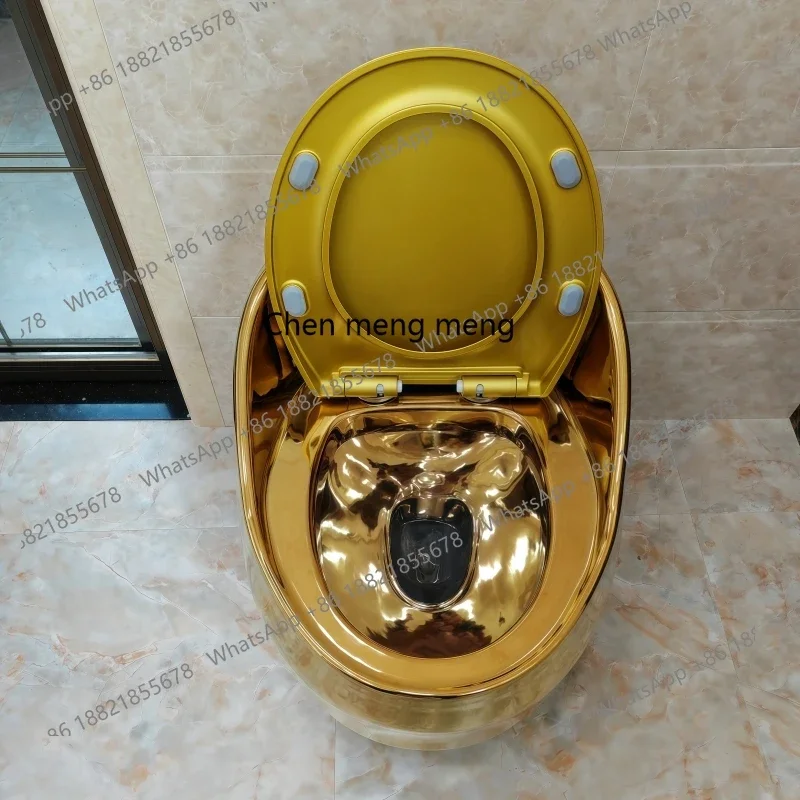 Z189 مرحاض مقعد ذهبي سيفون سوبر سبين فندق منزلي ذهبي #4