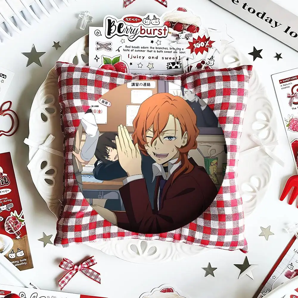 Cute Chuuya-Bungo Stray Dogs Anime Enamel Pins Handmade Round Brooch L Killer Yagami Light Cosplay Badge Backpacks Jewelry Gifts