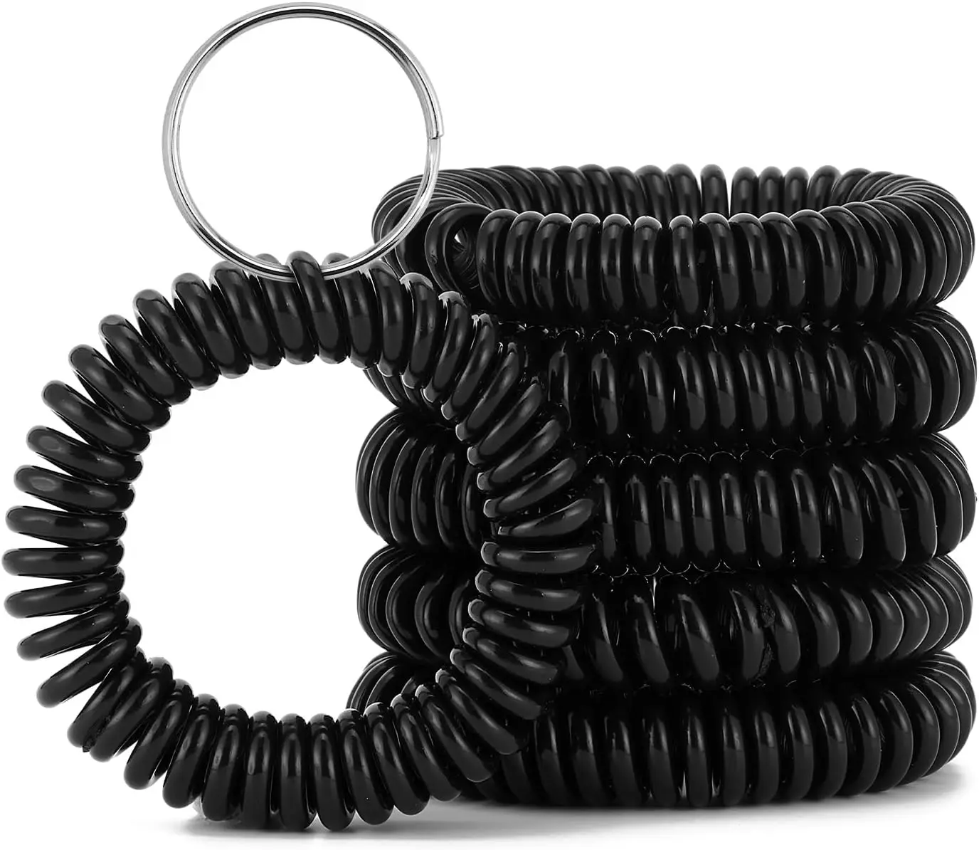 

Spiral Keychain Stretchy Coil Wrist Bracelet Key Holder Waterproof for Gym, Pool, Sports