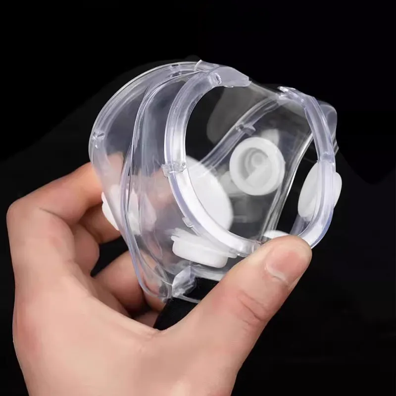 نظارات أمان واسعة الرؤية قابلة للتعديل لحماية العين بعدسات شفافة مضادة للضباب، نظارات أمان ناعمة وخفيفة الوزن