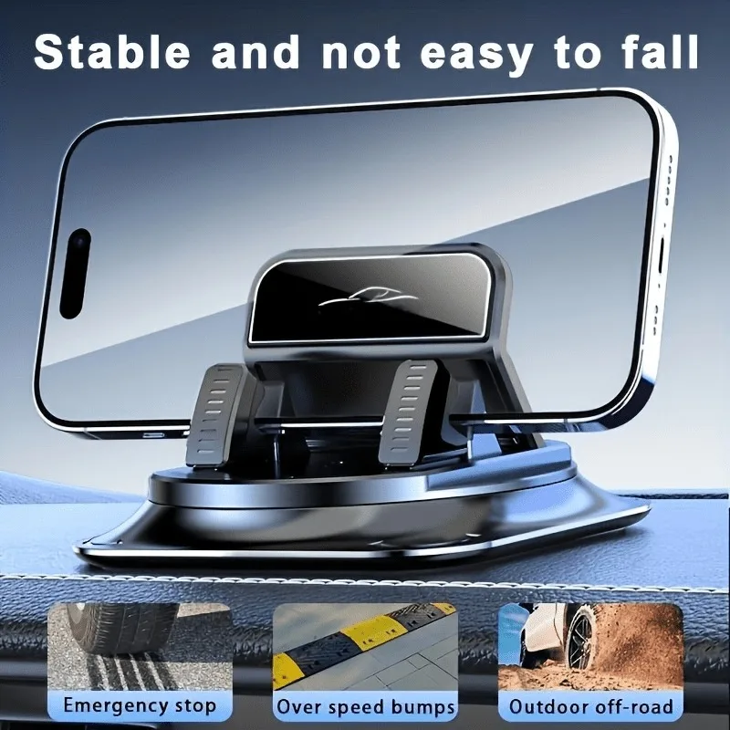 Universal Car Phone Mount Anti-Slip Pad Dashboard Navigation Holder Support Bracket 360 Degree Rotation Stand Car Accessories