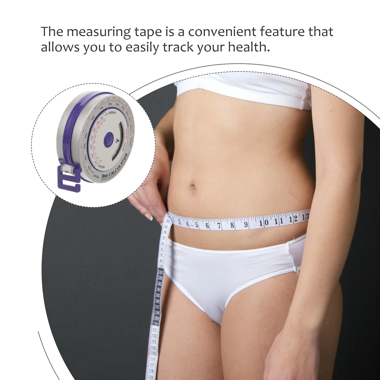 

Waist Measuring Tape Body Measurement Tool Portable Cloth Tape Measure For Fitness Small Retractable 2 Meter Instrument