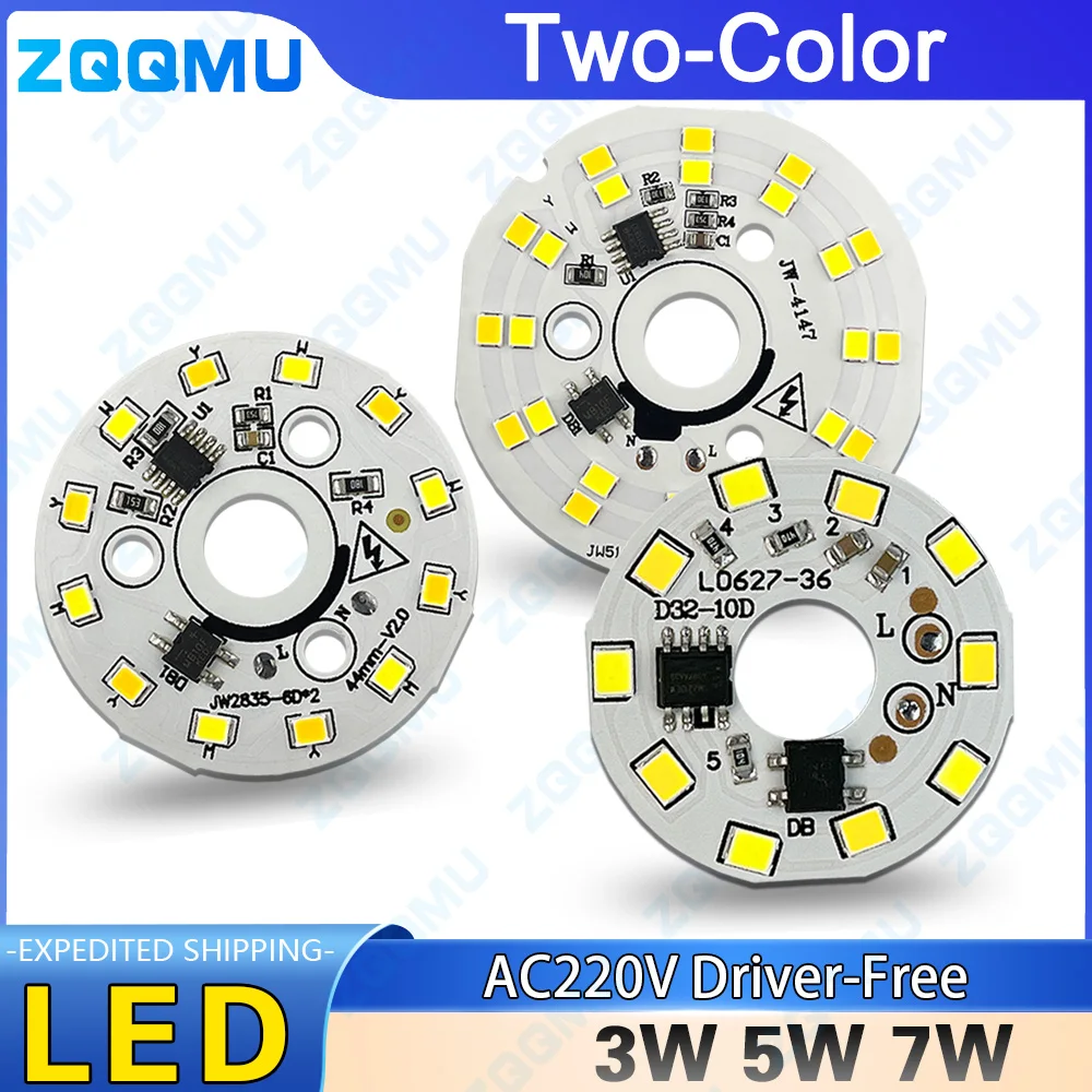 led pcb board para substituicao downlight smd2835 chip cob potencia total nenhum driver necessario placa de fonte de luz linear faca voce mesmo 3w 5w 7w 220v 01