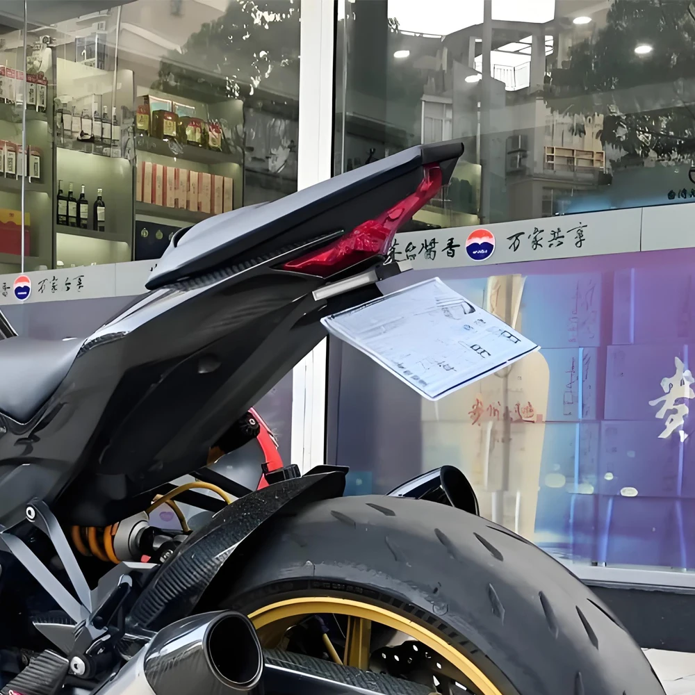 

License Plate Holder turn signal integrated Tail Tidy adjustable Short number plate holder FOR KAWASAKI Z1000 2018-2023