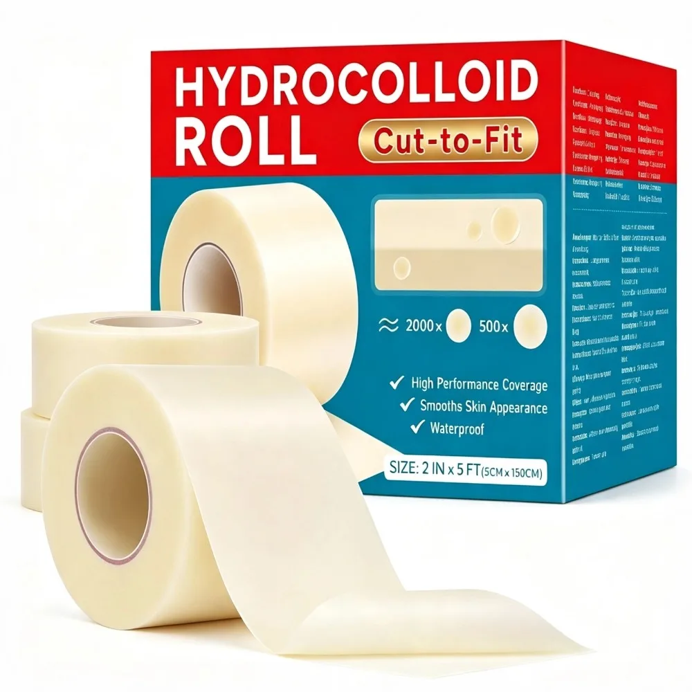 Hydrocolloid Pimple Patch Cut‑to‑Size Roll Band Aid Dressings Waterproof Invisible Acne Pimple Spot Covering Patch Skincare