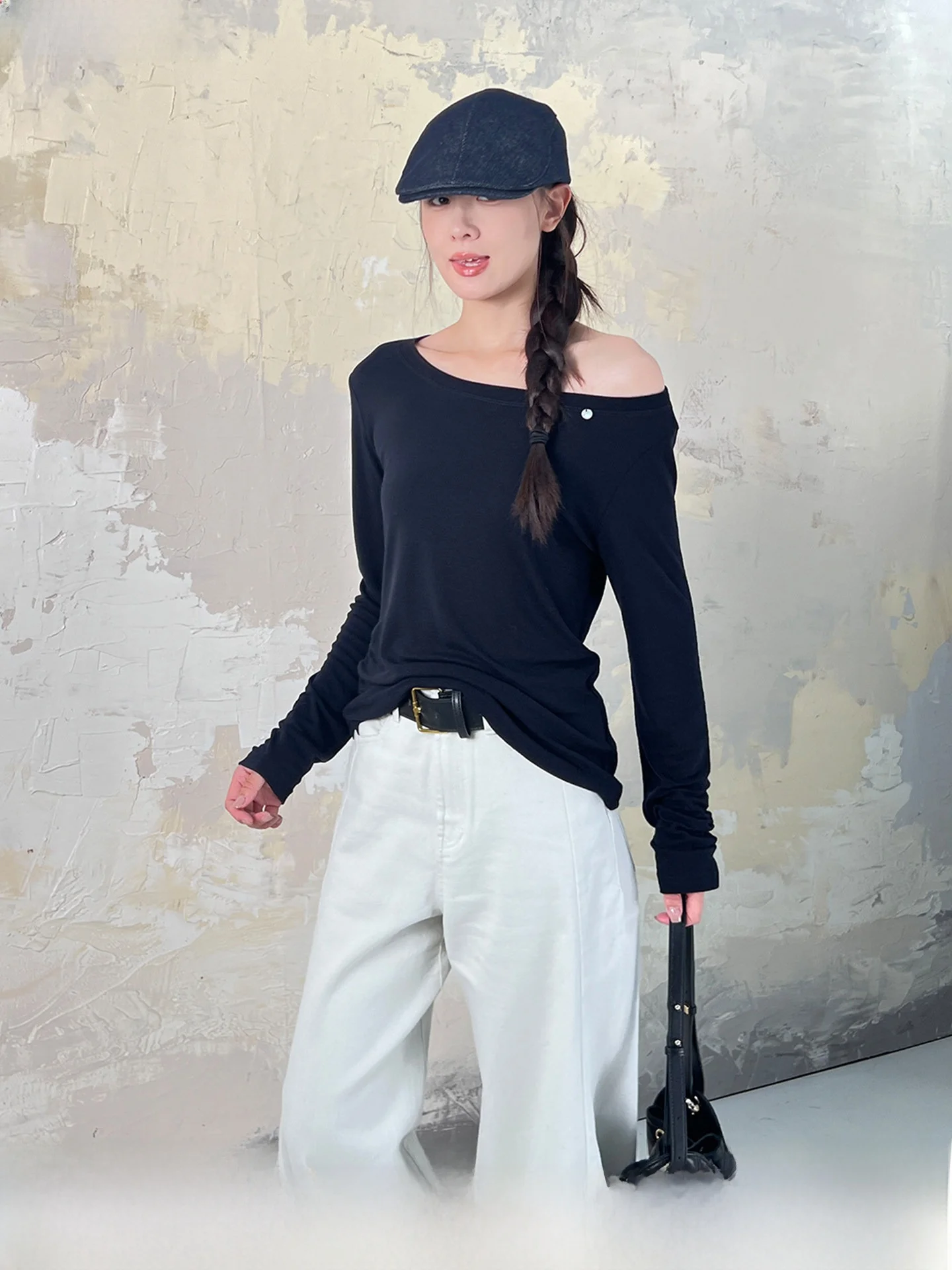 

Осенняя новинка: однотонная шелково-шерстяная длинная женская базовая кофта из лиоцелла с дизайном с завязками на плечах, дышащая...