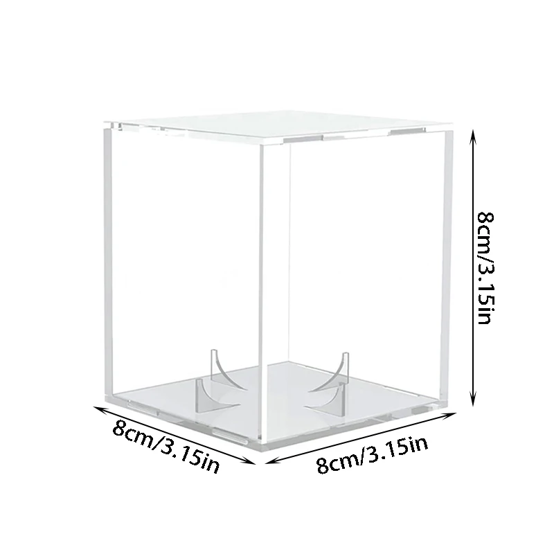 1pc Acrylic Boxes for Ball Display, Transparent Baseball Cube Box, Ball Memorabilia Showcase Autograph, for Baseball Tennis Golf