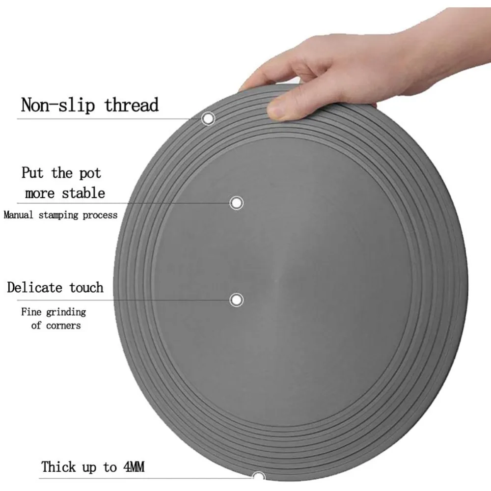 Portable 9.45in Heat Conduction Plate Cast Iron 4mm Thickness Heat Diffuser Plate Induction Adapter Plate For Induction Hob