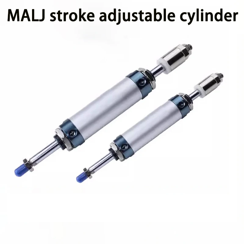 MALJ series MALJ16 MALJ20 MALJ25 MALJ32 mini cylinder adjustable-25-50-75-100-125-150 -500mm stroke double acting pneumatic type