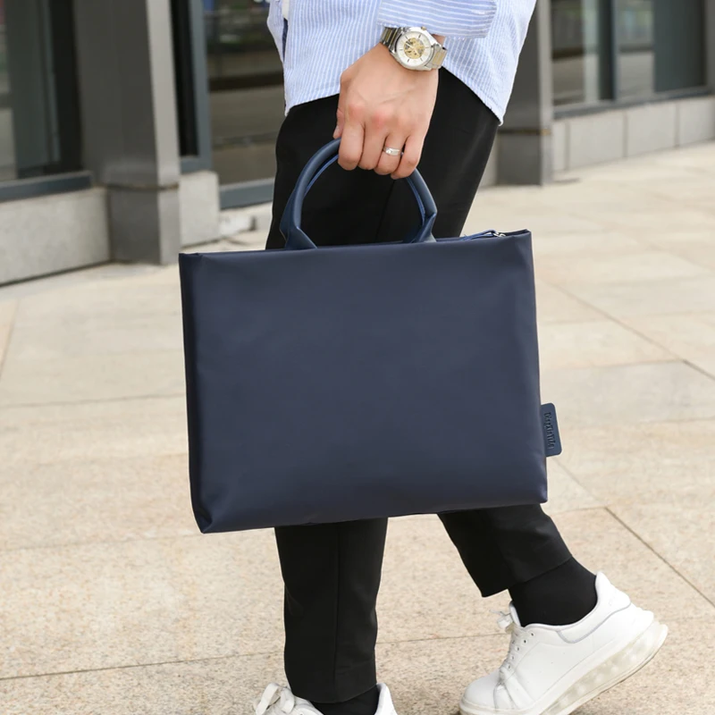 

Large Capaci Nylon Briease Men's Handbag Faionable Busin Work Bag File Bag Soft oulder Bag for Young Men