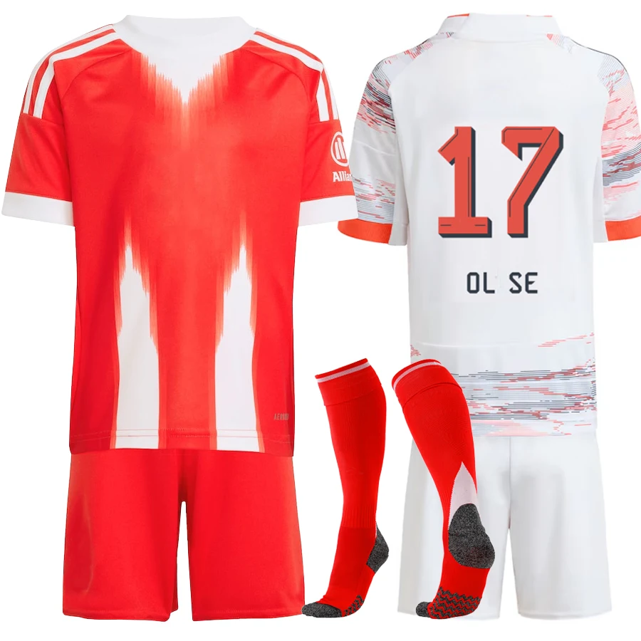 طقم قميص أطفال جديد 25 26 BayernEs للكبار 2025 طقم قميص أطفال للكبار من BayernEs