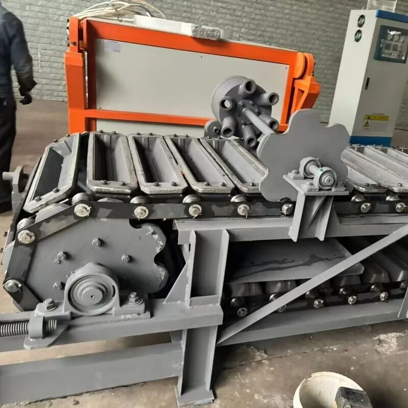 

Production Electromagnetic Induction Aluminum Melting Furnace Copper Ingot Line Automatic Casting Machine