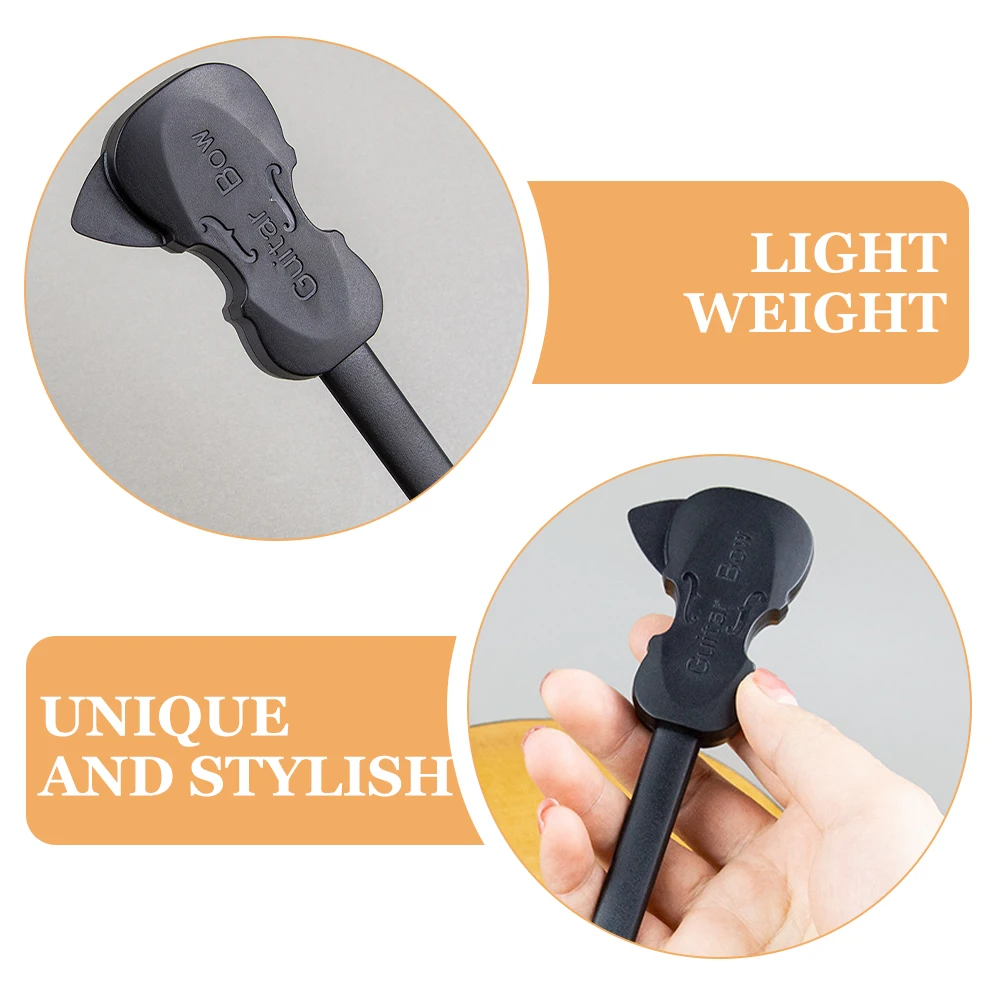 

Bow Lightweight PC Material Acoustic Guitar Accessories Black Color Creative Design Smooth Playing Enhanced Musical Experience