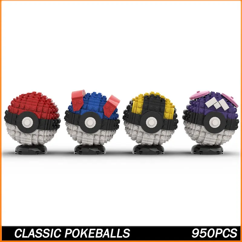 

Anime Figure Series Building Blocks Four Types of Balls Toys Cartoon Action Figure Assemble Blocks Model Toy For Birthday Gifts
