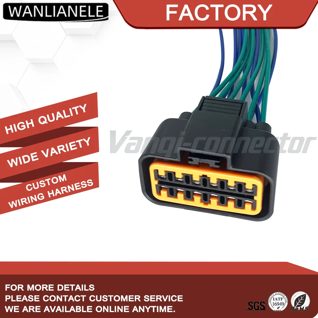 50set PB625-12027 12Pin 2.2mm Pitch Waterproof Automotive Connector Female Housing Black Car Plug