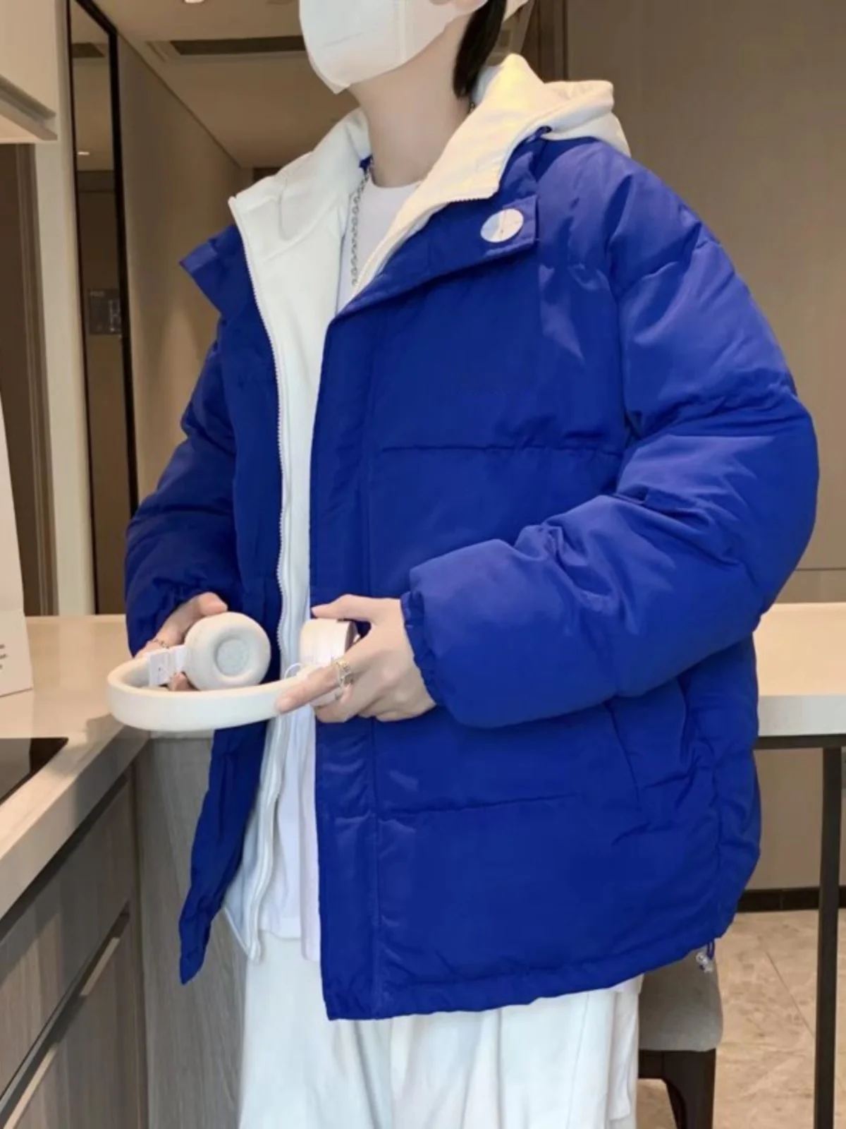 

Мужская утепленная куртка Tagkita с флисовой подкладкой, с капюшоном, повседневная верхняя одежда для молодежи, модная, теплая, на молнии