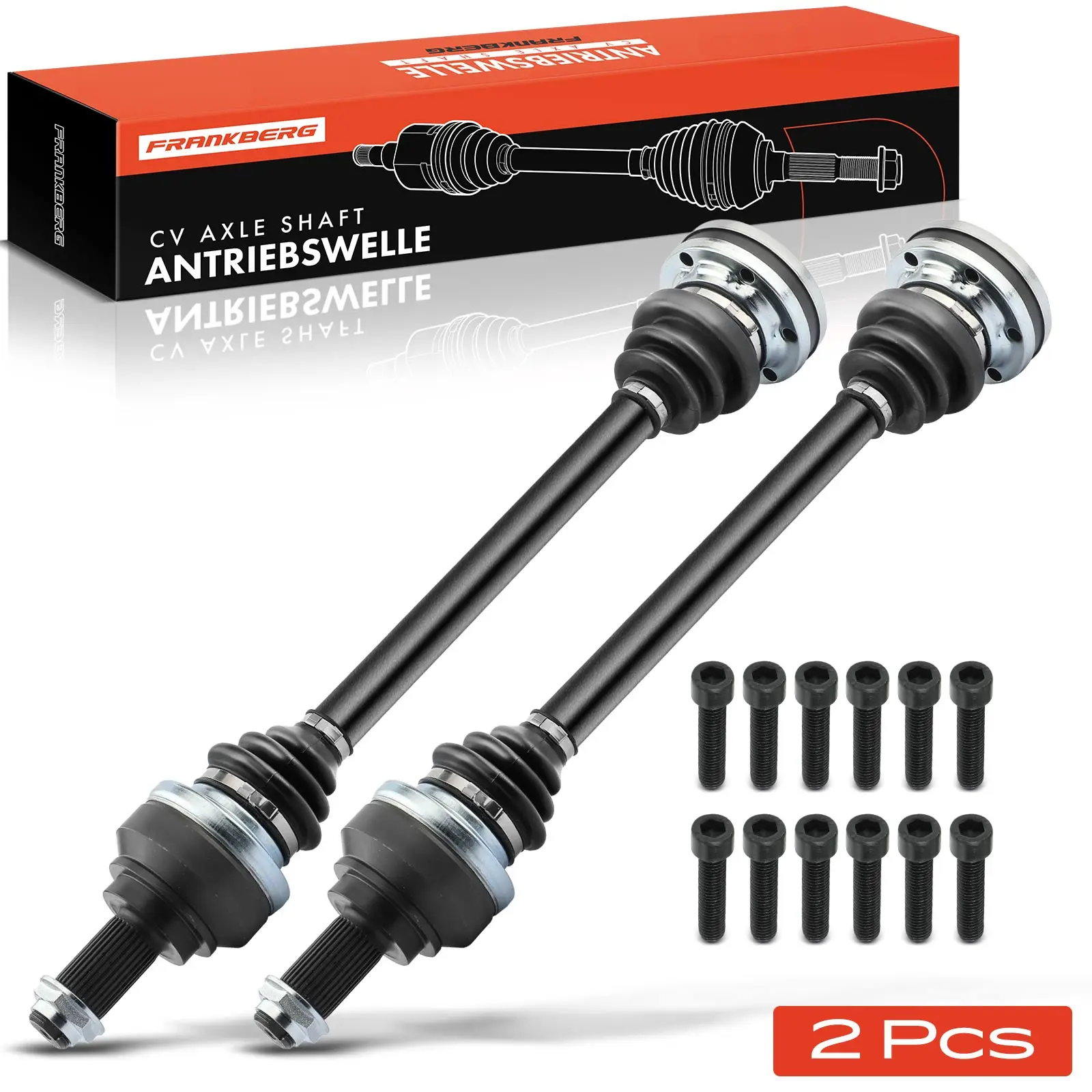Frankberg 2x Aandrijfas Achteras Links Rechts voor BMW E60 E61 E63 E64 E65 E66 E67 VKJC8674 18-343030 33207572429