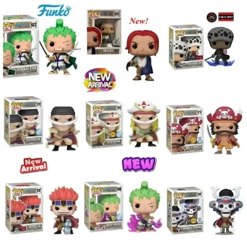 Funko Pop One Piece EUSTASS KID 1287 #   GOL D. ROGER 1274 #   SHANKS 939 #   Figuras de Anime de Vinilo, Colección de Modelos para Niños, Juguetes