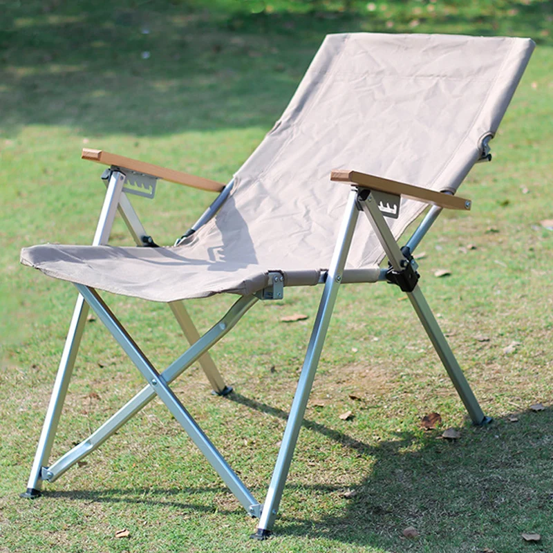 

Folding Chair Outdoor 5-speed Angle Adjustable Backrest Camping Chair aluminum alloy folding Relax chair outdoor Bench Chair