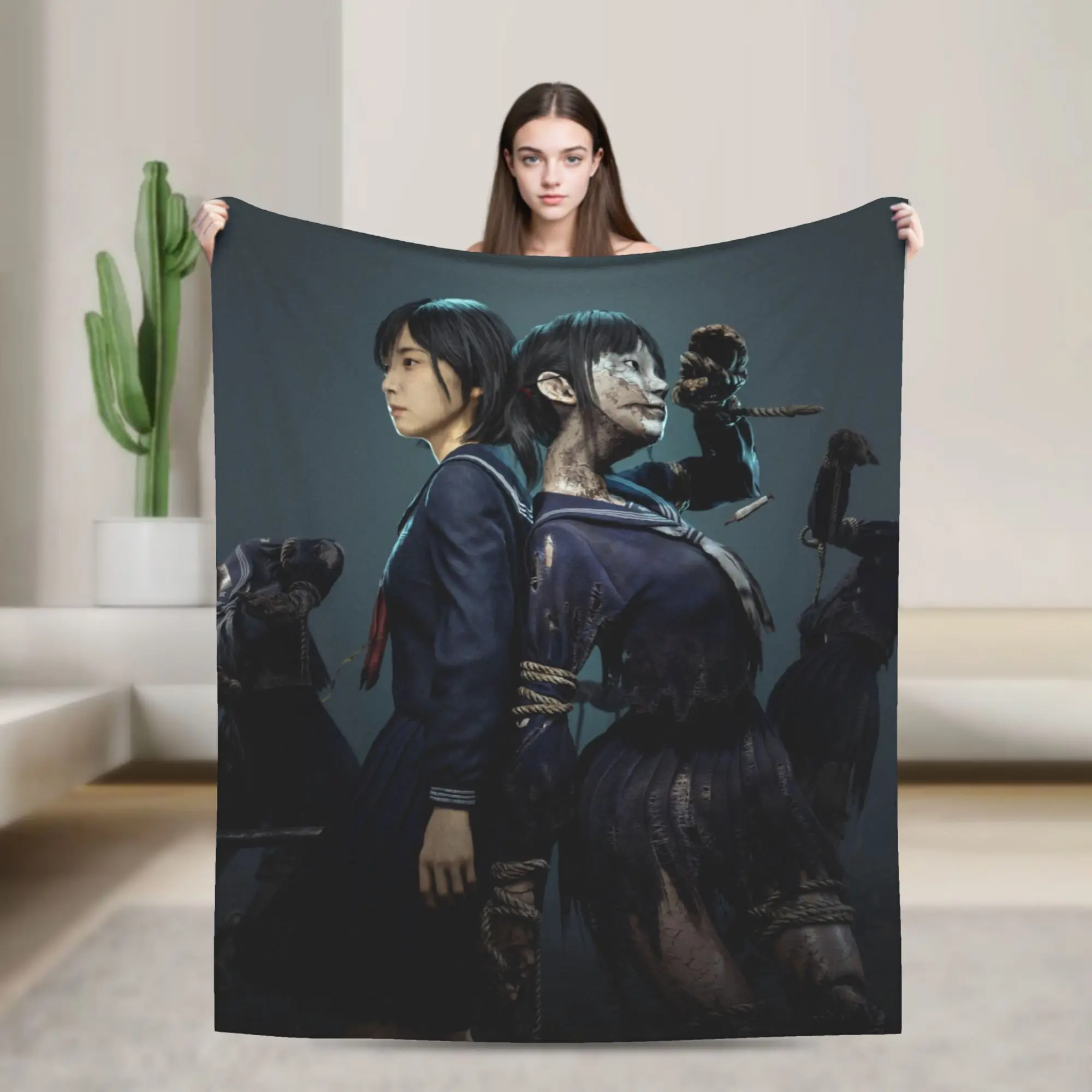 Silent Hill f Game Poster Blankets Quality Super Warm  Throw Blanket Autumn Kids Home Decor Fashion Bedspread