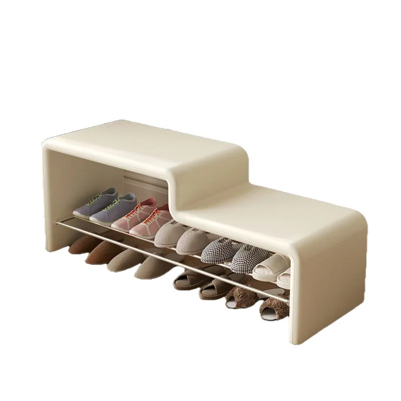 Integrated shoe cabinet at the door, long shoe change stool at home, home entrance can be seated and worn