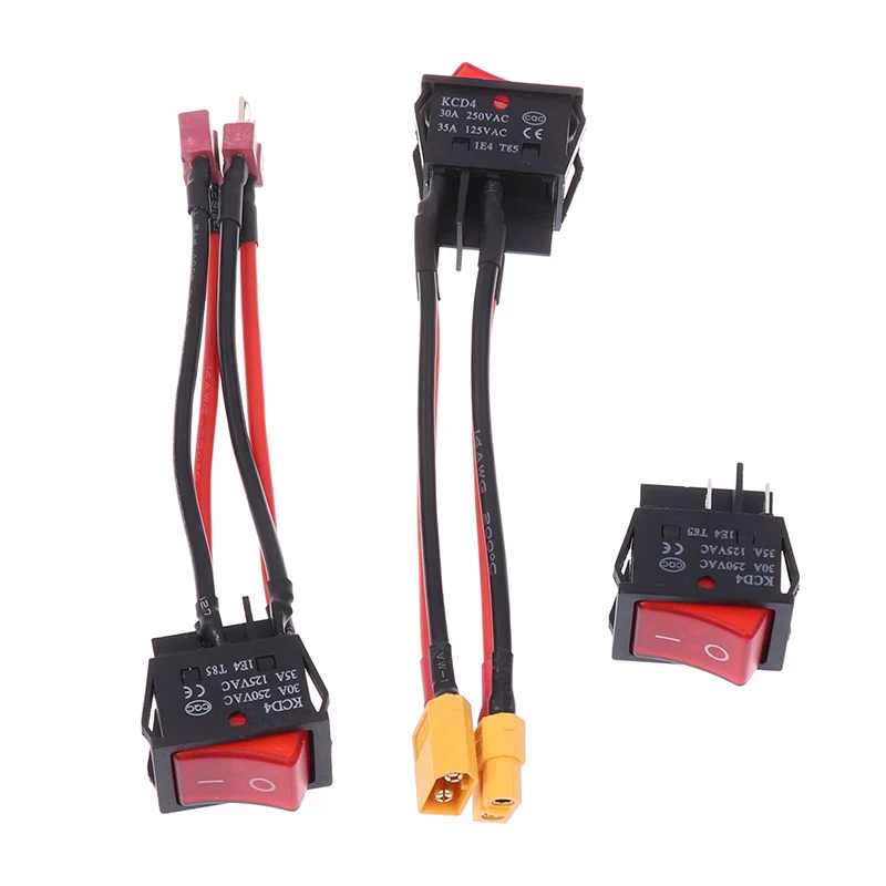 1pcs 30A 12V 24V Battery Main Switch Large Current On-off With XT60/T Plug RC Tug/Bait Boat 550 775 Brushed Motor