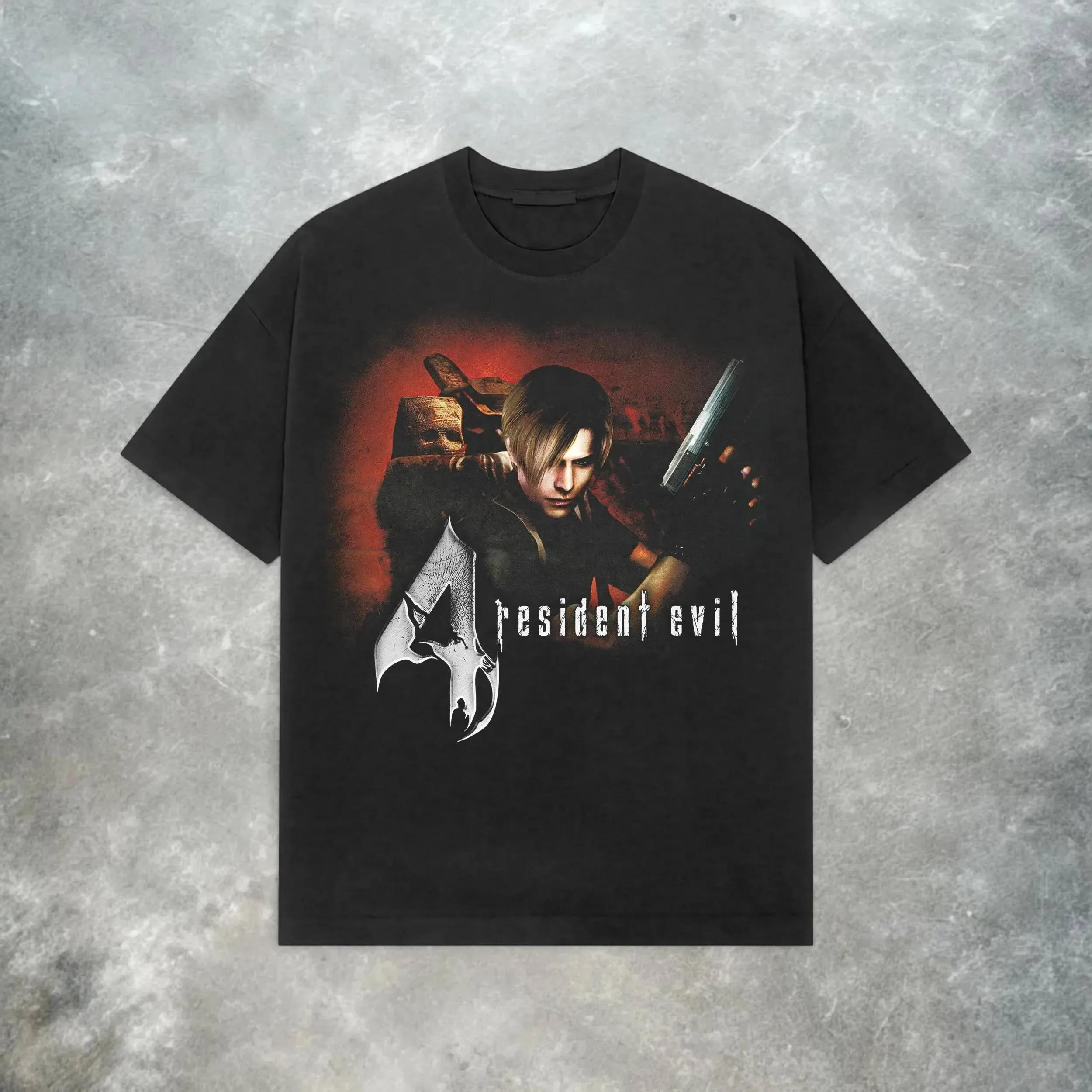Fashion New Retro T-shirt: Y2K Retro Horror Game T-shirt Pure Cotton Couple All Season Street Wear Shirt Men's Large Size