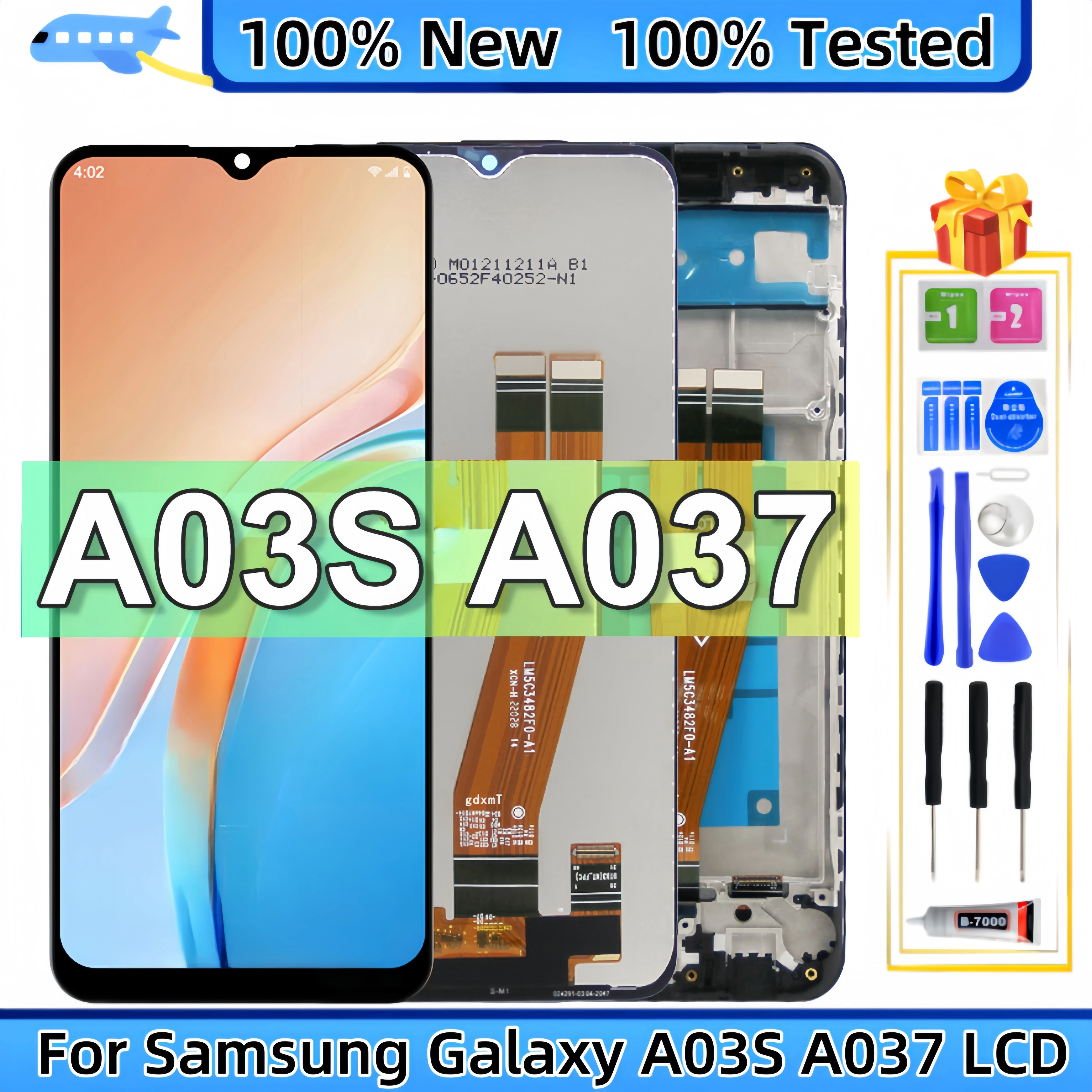 

Для Samsung Galaxy A03S A037 SM-A037F A037M A037U1 A037G A037W ЖК-дисплей сенсорный экран дигитайзер в сборе Замена