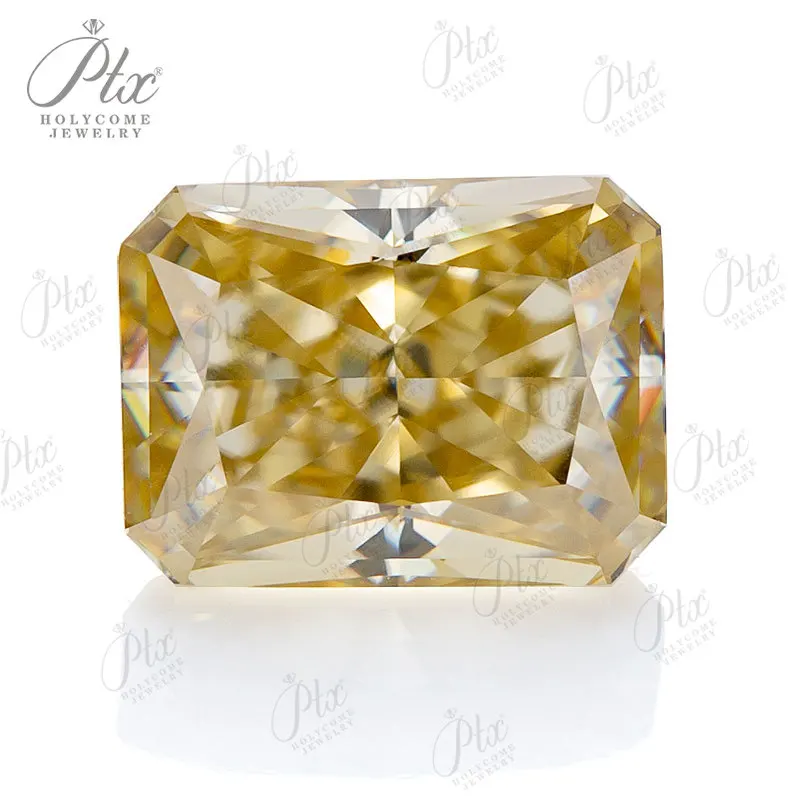 

Moissanite Crushed Ice Cut Radiant Shape Aqua Blue Green Champagne Loose Gemstones Bead Materials Women Jewelry DIY Rings Charms