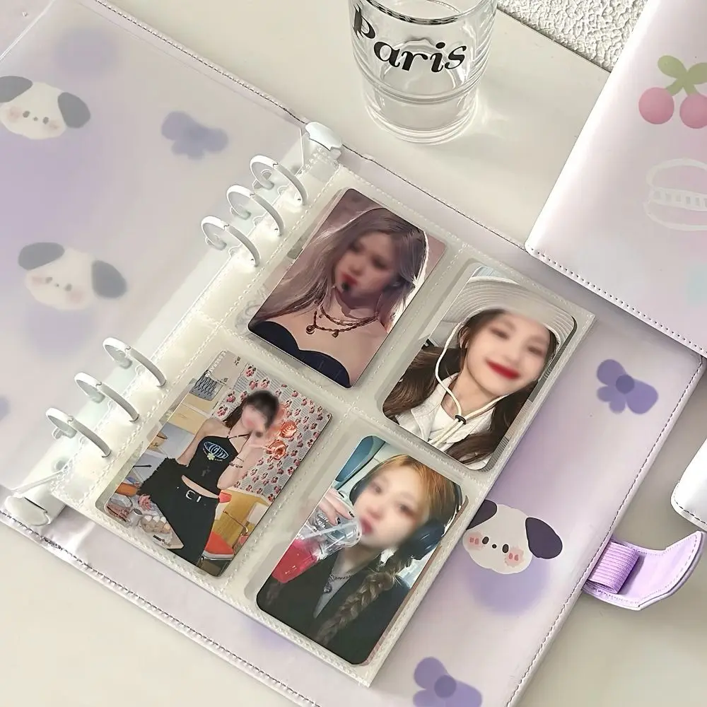 A5 Cartoon PU Leather Photo Album Photo Card Holder Kpop Idol Card Collection Book Loose Leaf Idol Picture Album Star Chasing