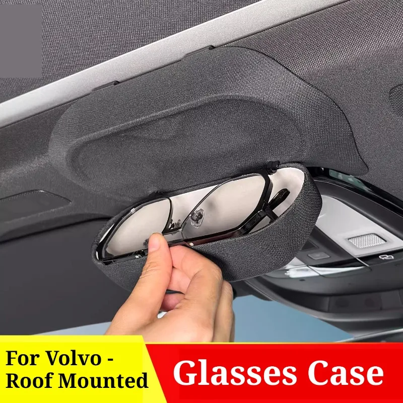 

For Car Glasses Case Sunglasses Storage Box for Volvo XC60 S90 XC90 S60 V60 V90, Auto Interior Organizer Accessories