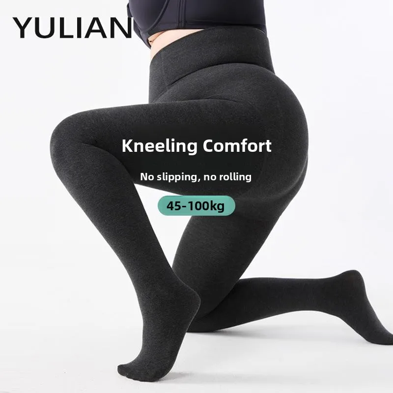 

Женские леггинсы больших размеров, нескользящие, теплые, хлопковые брюки, длинные штаны для зимы, удобные, эластичные, базовый слой одежды