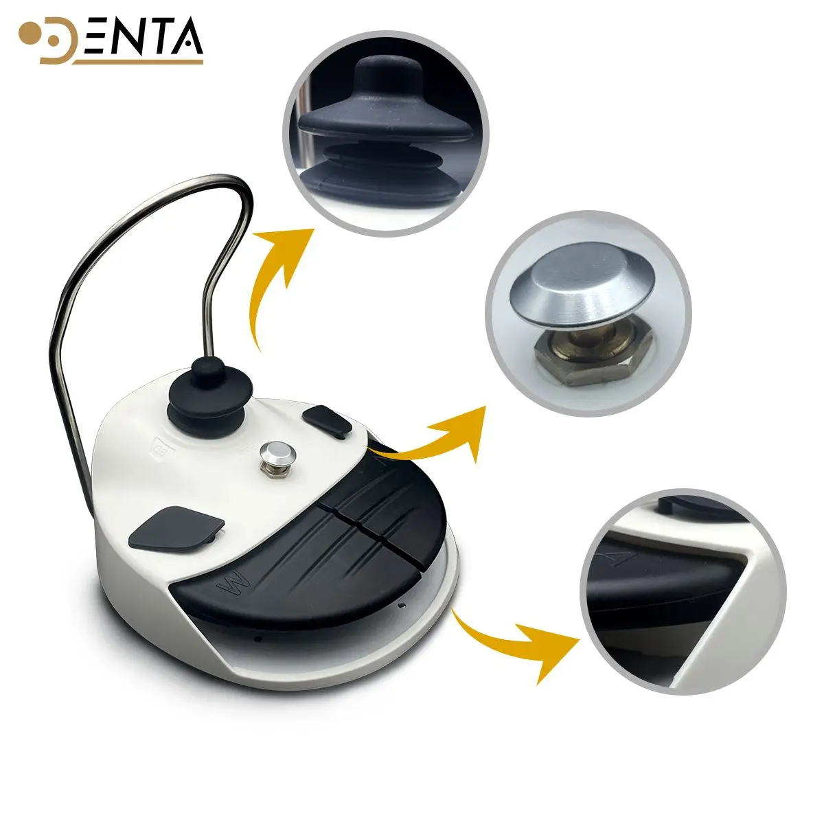 Multifunctional Dental Foot Control Switch 4 Hole with Tube & Hose Cable Lab Chair Accessory