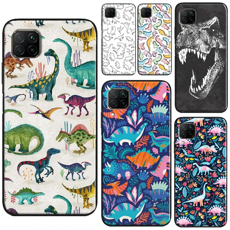 Cute Dino Dinosaur For Huawei Honor X8a X7a X9a X8 50 70 90 Lite Magic5 Pro P20 P30 P40 P50 P60 Nova 9 5T Case