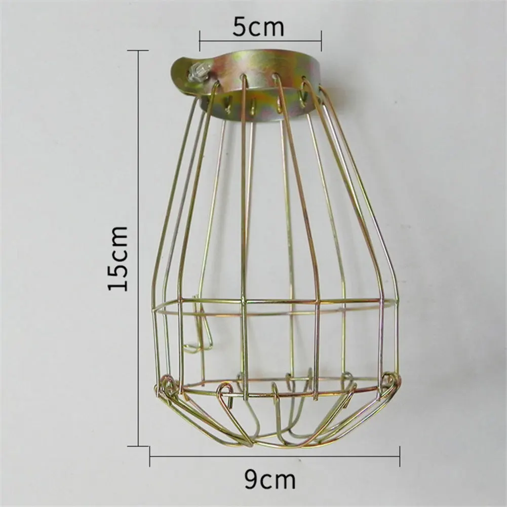 Wire Cage Vintage Metal Pendant Lamp Shade for Industrial Bulb Guard Compatible with Pendant Lamps and Various Lighting Fixtures