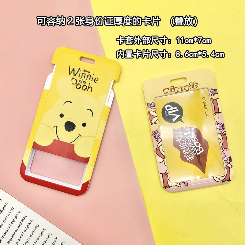 Potdemiel Pooh Bear Meal card, campus bus card protective case chest card access control game card pack pick-up card pack