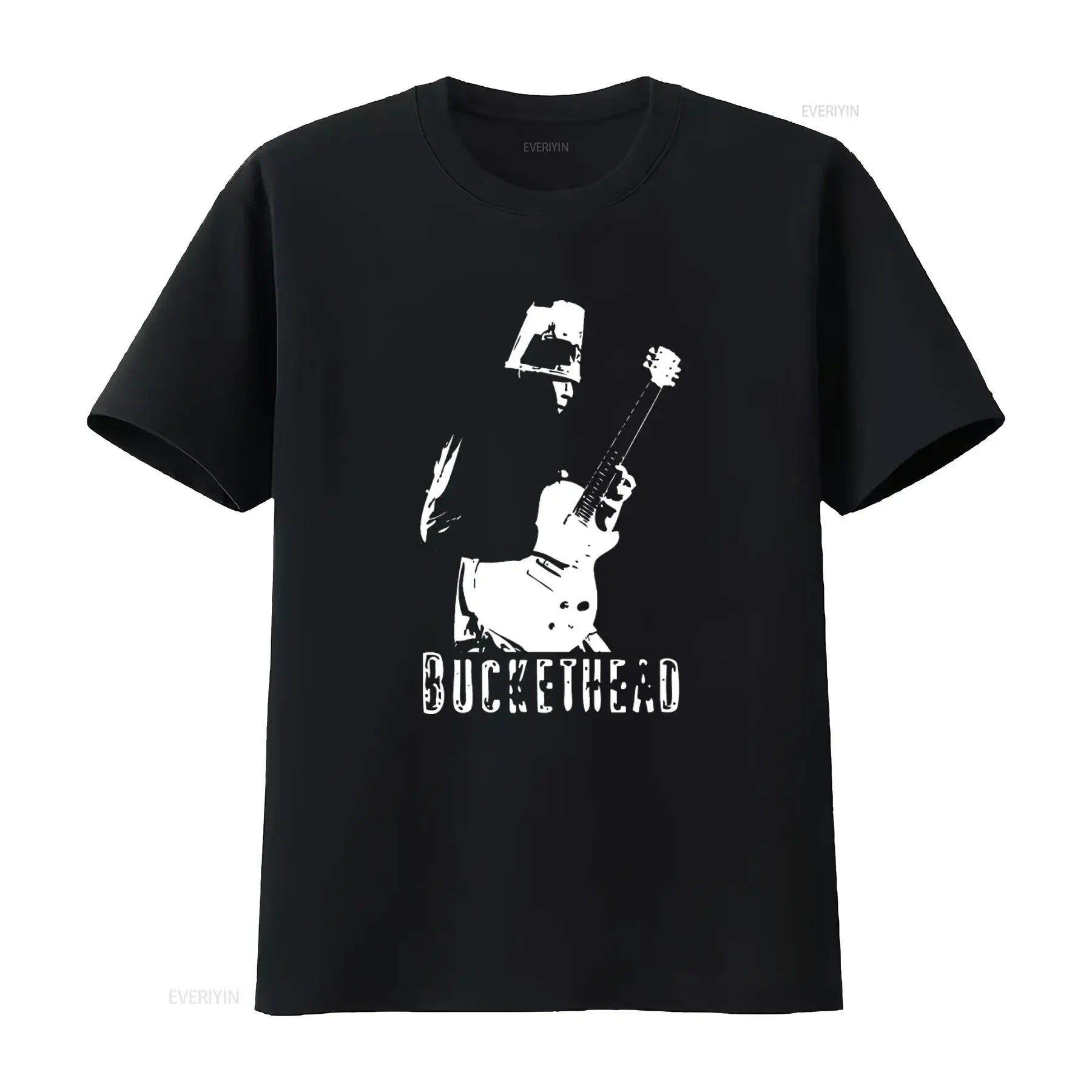 Buckethead Music Guitarist T Shirt Rock Style Print for Lovers vintage Washed Unisex Soft homme designer clothes Breathable