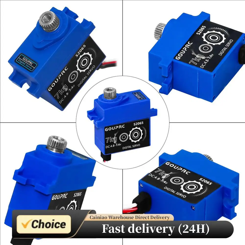 7 kg wasserdichtes RC-Digital-Mikroservo mit Hupe, Metallgetriebe-Servo für TRX4 TRX6 SCX10 III 1/10 RC Crawler Car