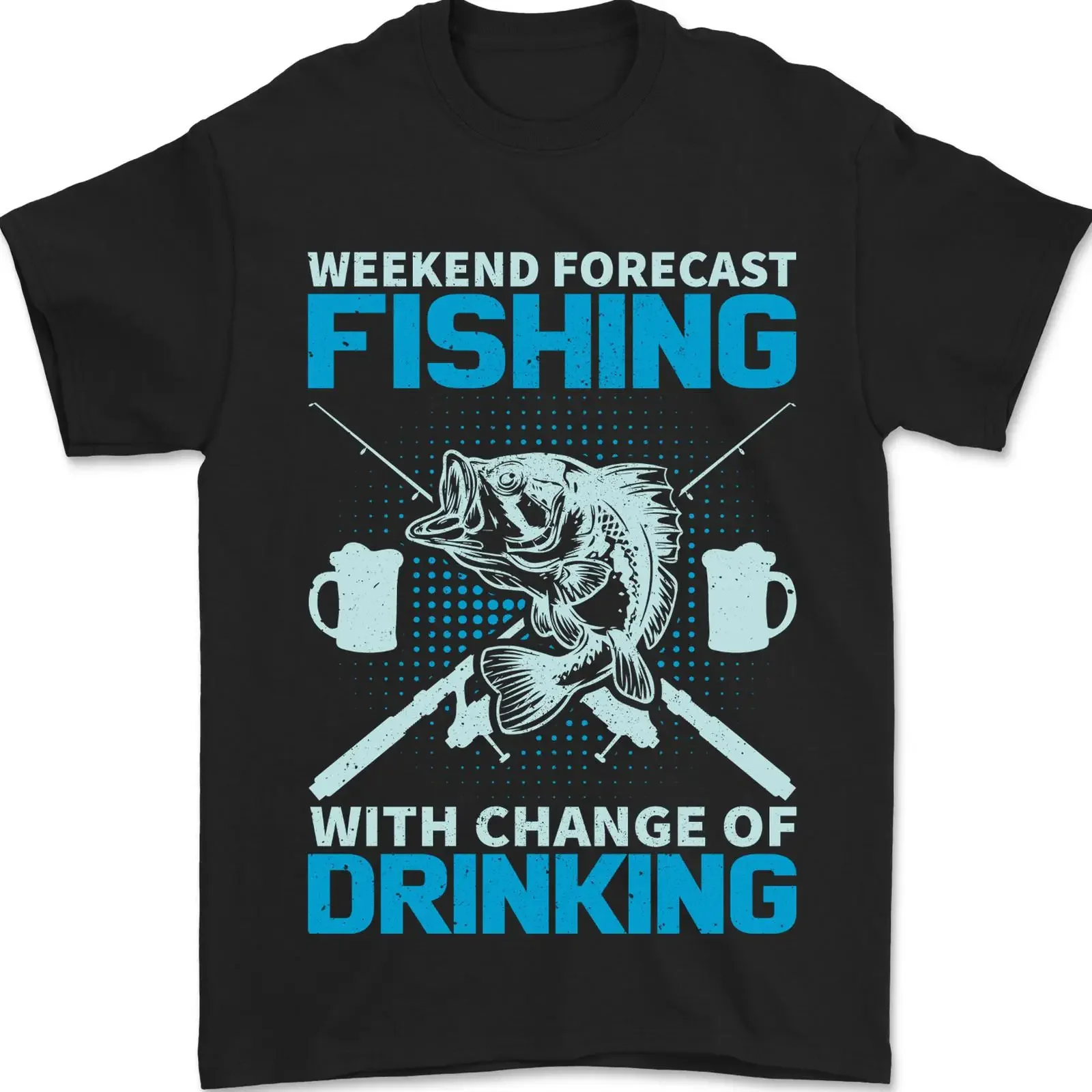 Fishing Forecast Funny Beer Fisherman Mens T Shirt 100 Cotton vintage Washed Top For Everyday Wear streetwear Casual homme