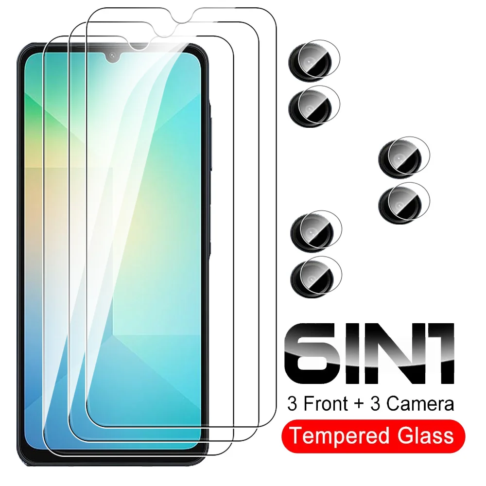 6in1 Samung A06 Camera Protector Glass Case For Samsung Galaxy a06 a 06 06a Tempered Glass Galaxya06 4g 6.7'' Protective Film