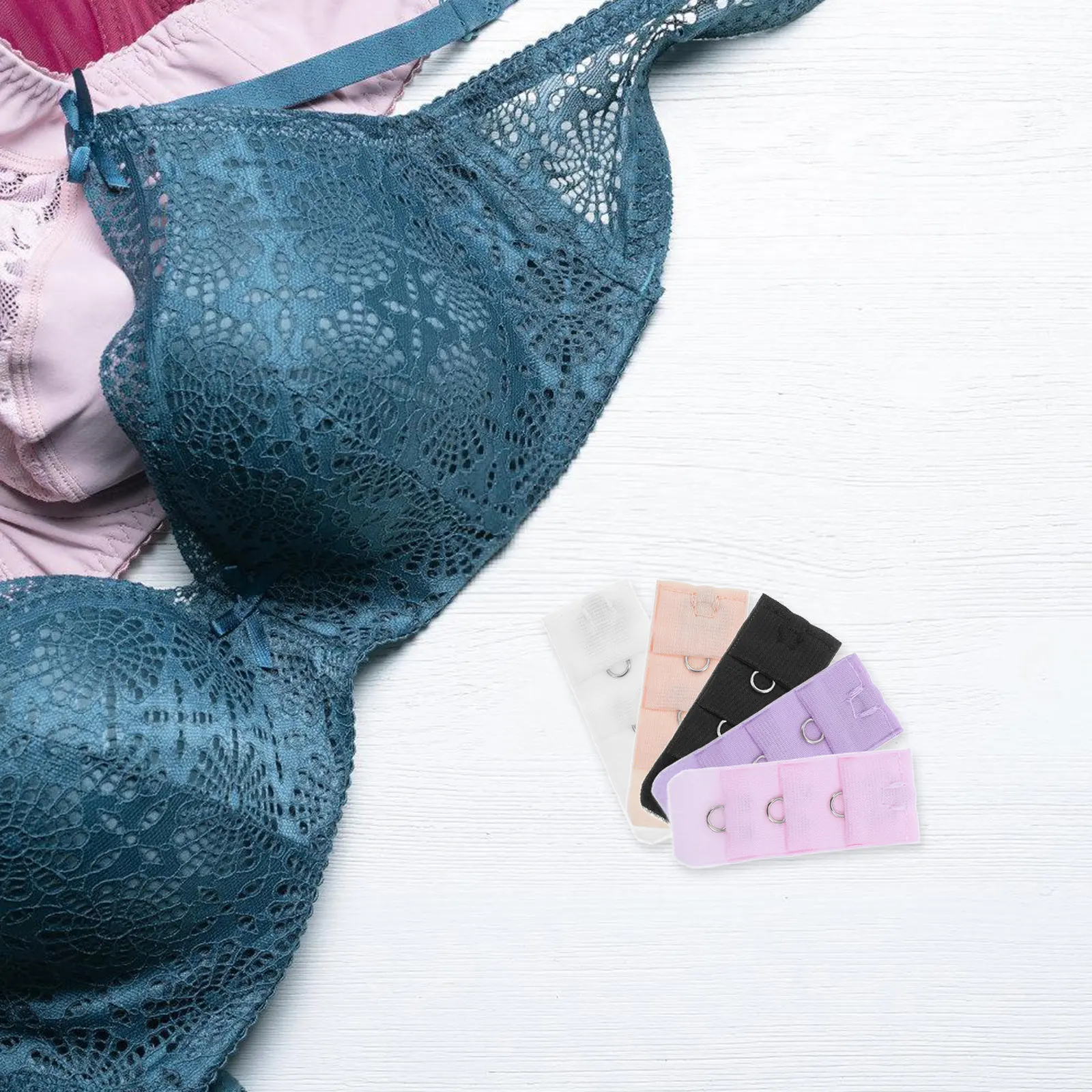 

10Pcs Women Bra Extenders Brassiere Extendable Hooks 1 Button 3 Row Design Soft Washable Bra Extension Buckle for Weight Gain