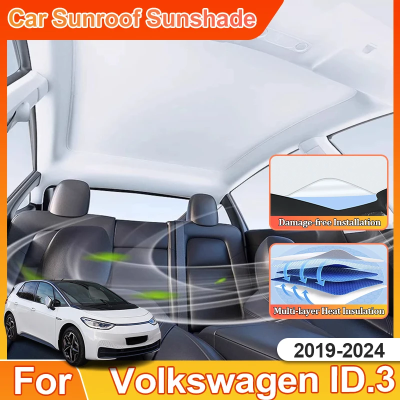 

For VW Volkswagen ID.3 Accessories ID3 2019 2020 2021 2022 2023 2024 Car Insulation Sunroof Sunshade Sun Visor Heat Insulation