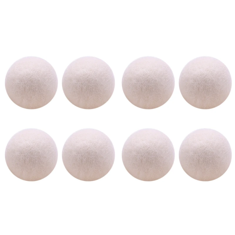 8-Pack 100% Premium Wool Dryer Balls XL,Handmade,Eco-Friendly,All-Natural Fabric Softener