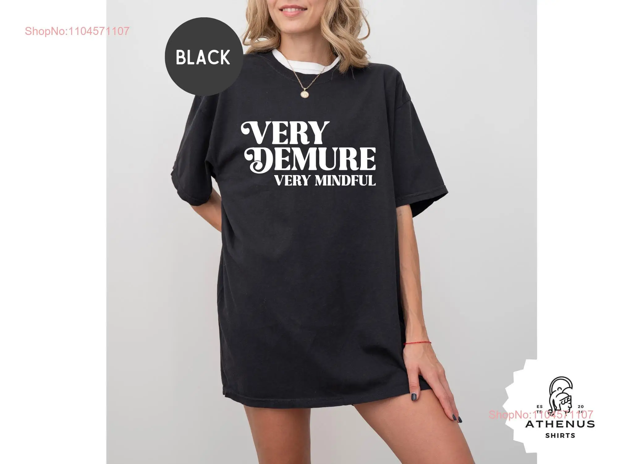 

Футболка Very Demure Comfort Colors s для девочек и женщин, сильные трендовые слова Influencer с длинными или короткими рукавами