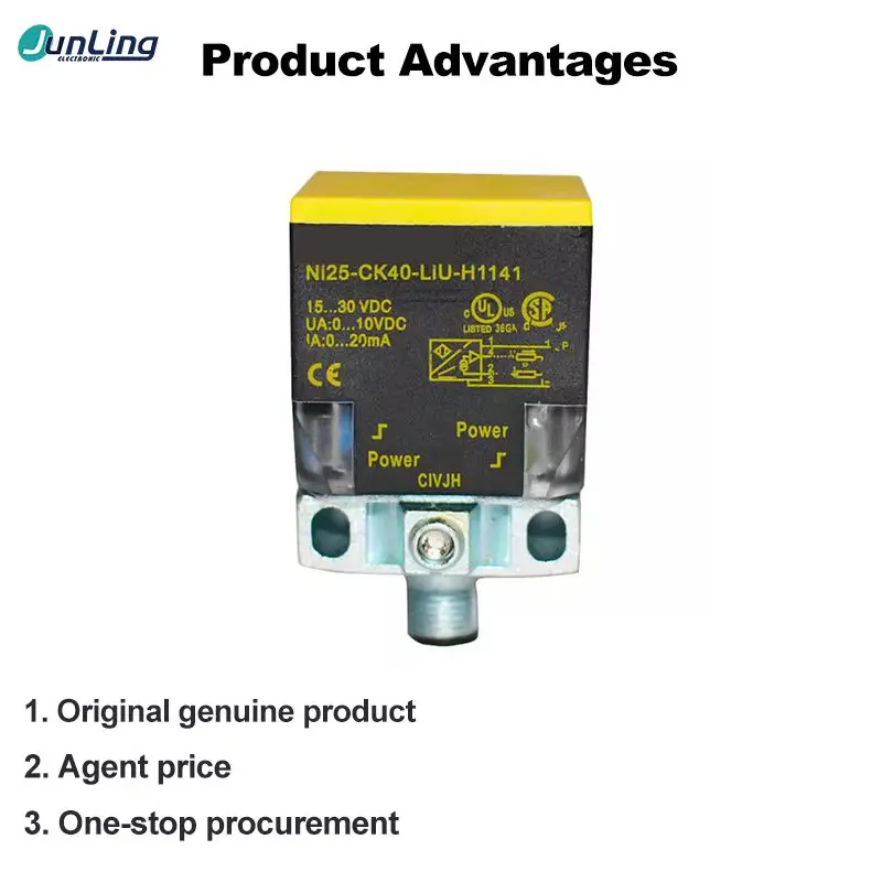Original Turck 1537802 NI25-CK40-LIU-H1141 15-30VDC Inductive Sensor IP67 for Industrial Automation
