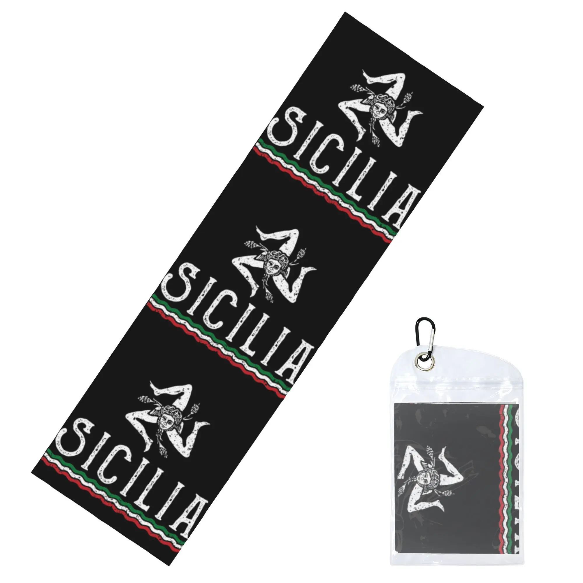 Italian Island Sicily Flag Towel Quick Drying Sicilian Bandiera Super Soft For Training Towels