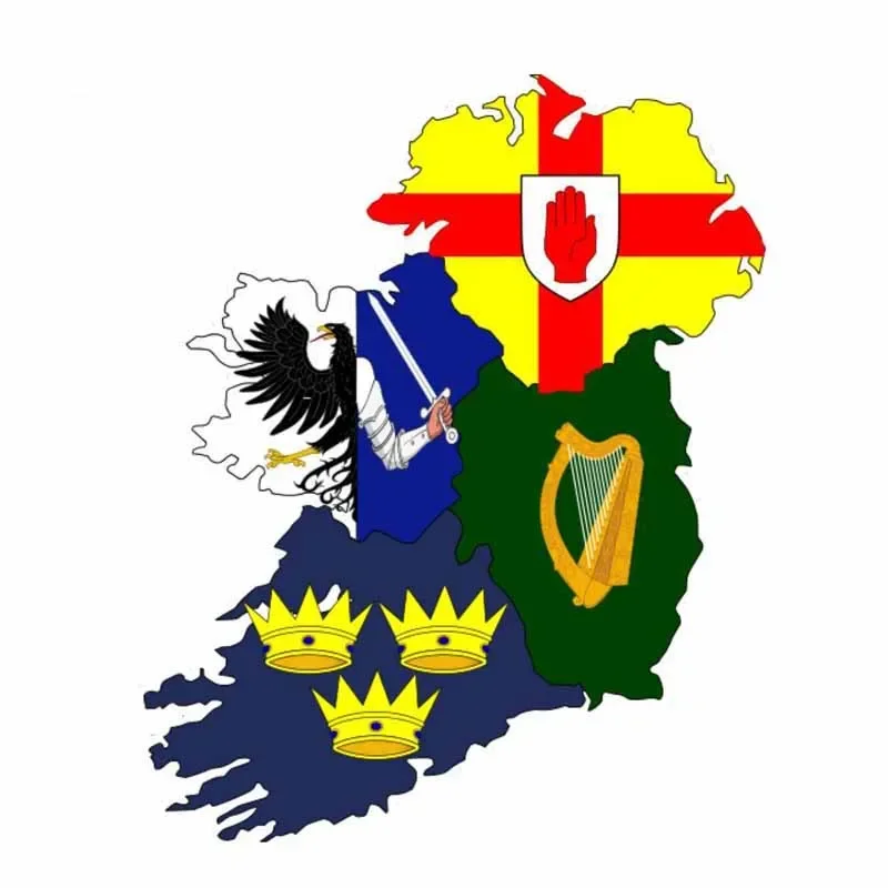 Province Ireland Car Sticker Flag Map Decal Car Accessories