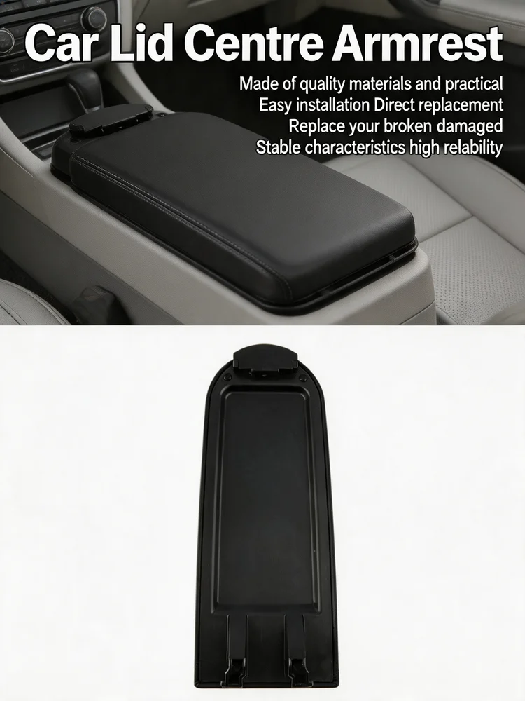 Car Lid Centre Armrest Tools Black Plastic Compatible For 6R 2009-2017 Car Accessories Car Parts Automotive Parts